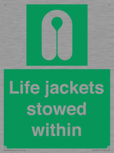 Life jackets stowed within